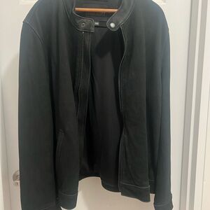 Black Lightweight Shirt Jacket with Classic Fit